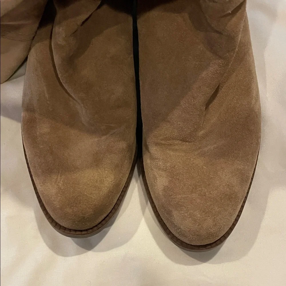 Franco Sarto Over the Knee Tan Suede Boots - Picture 6 of 15